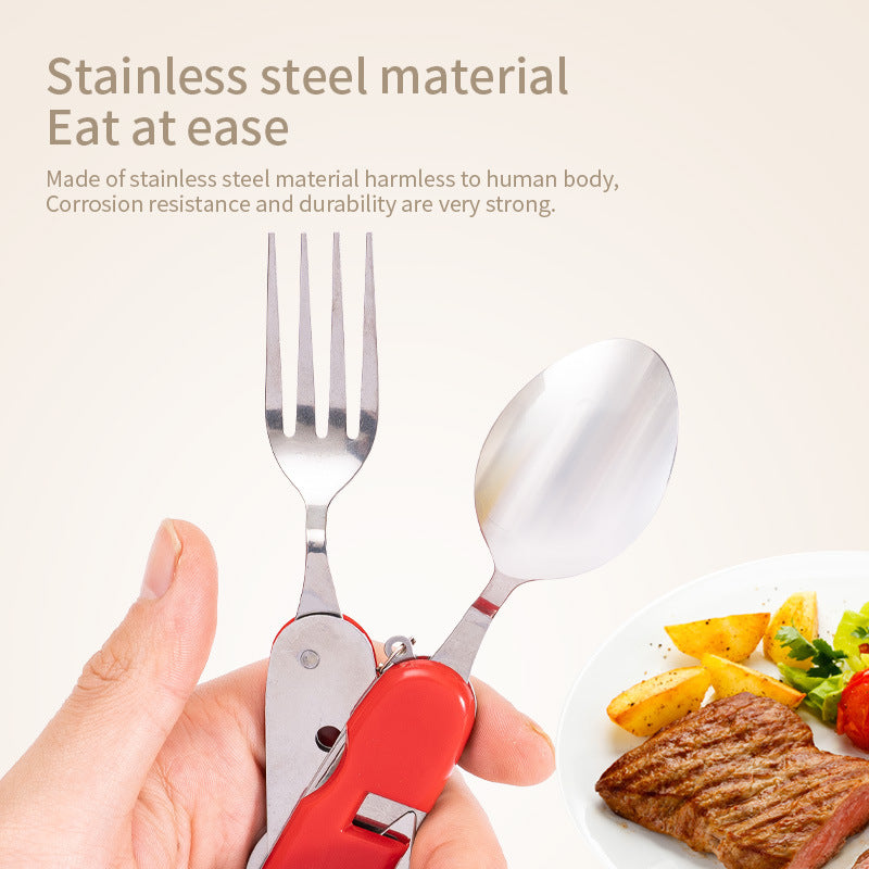 Tool Knife Portable Camping Detachable Tableware