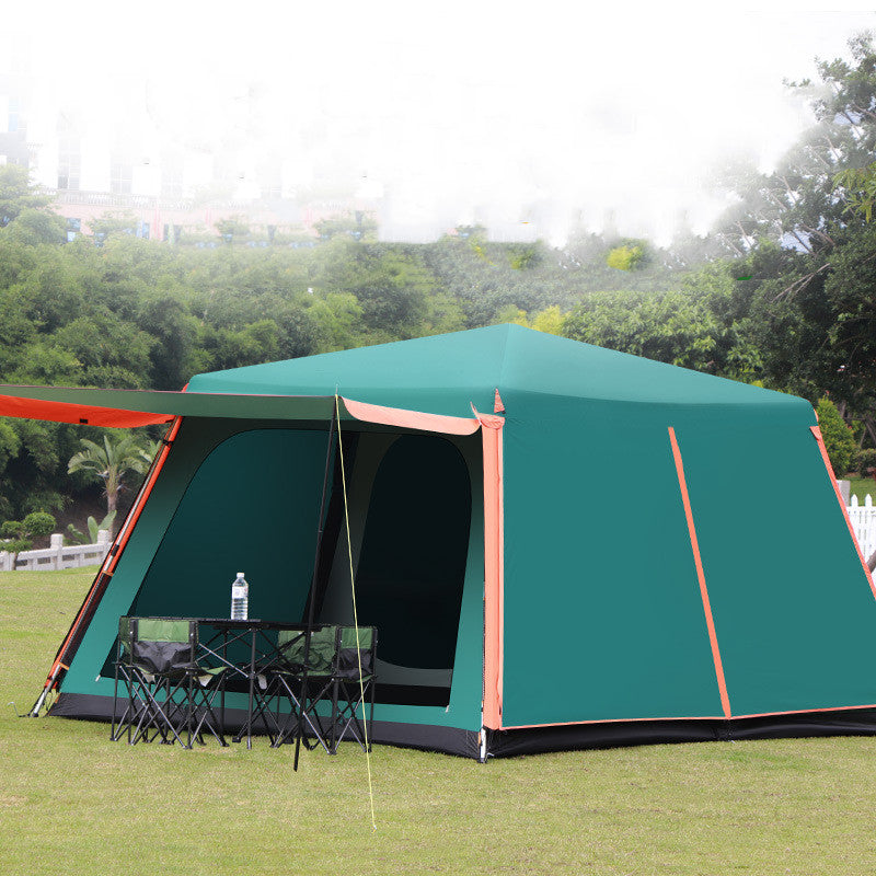 Outdoor Fully Automatic Aluminum Pole 3-4-5-8 People Double-layer Thickening Rainstorm Field Camping Big Tent - EDC Italia