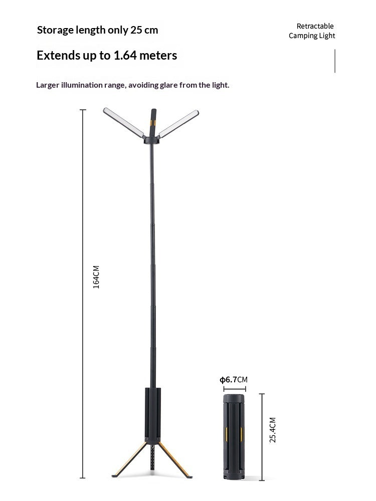 Black Outdoor Telescopic Camping Light - EDC Italia
