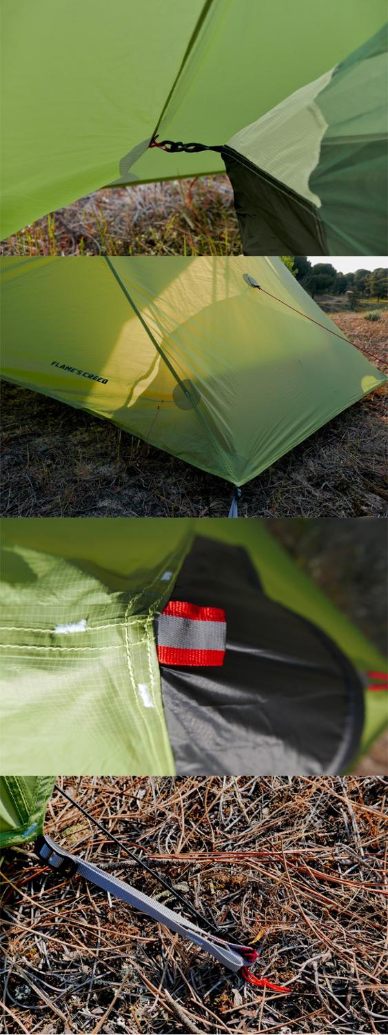 Silicon coated double tip single tip poleless tent rainproof - EDC Italia