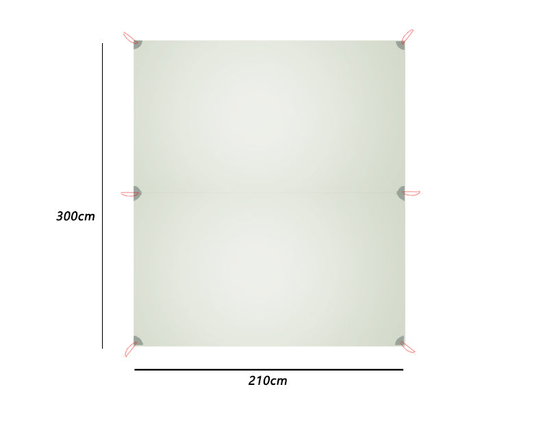 Lightweight 15D Silicon-coated Nylon Canopy Tent Floor Cloth - EDC Italia