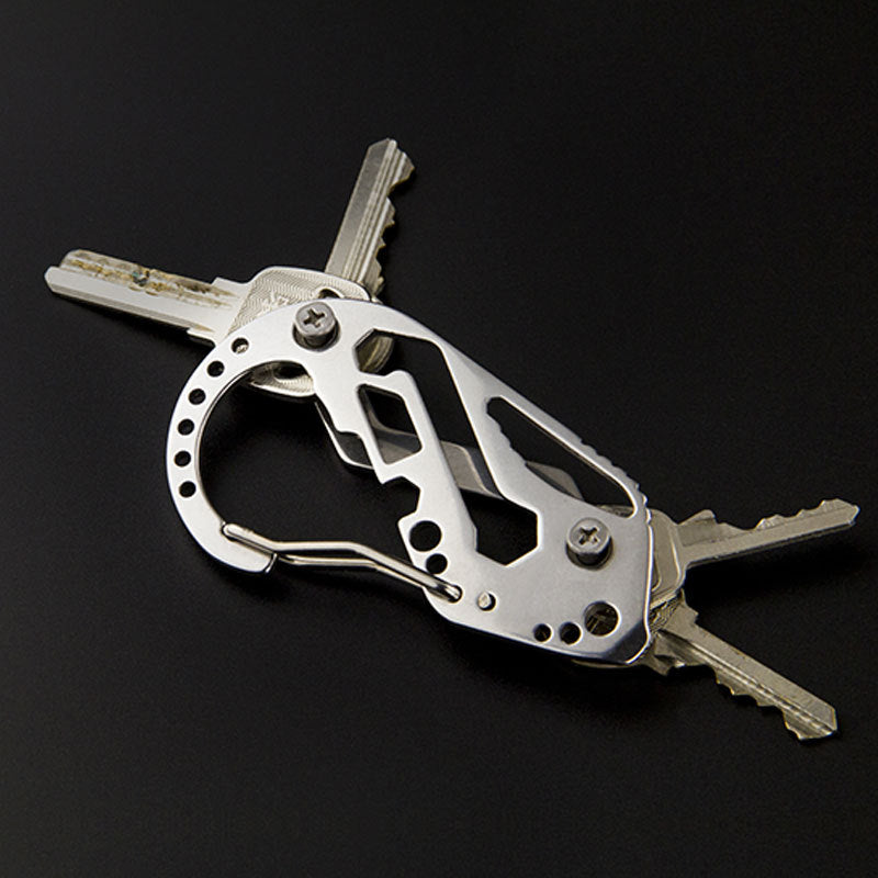 Portable EDC Tools Outdoor Multi-eye Climbing Button Carabiner Multi-functional Stainless Steel
