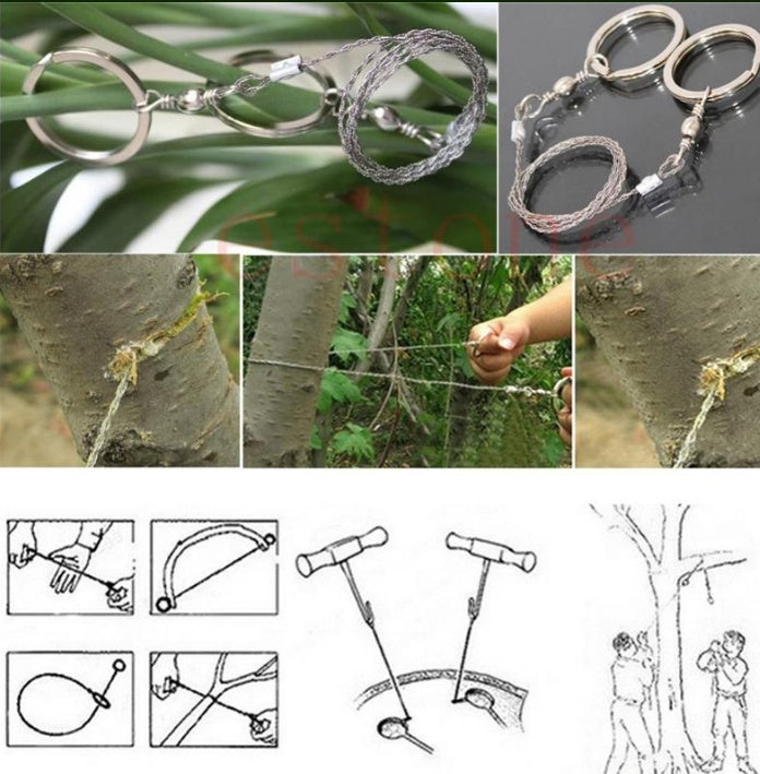 Multifunctional outdoor line according to the survival saw, wire saw, wire saw