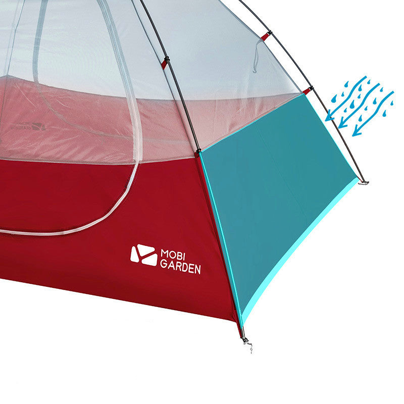 Mountaineering Camping Windproof And Rainproof Aluminum Alloy Three Season Double Deck Camping Tent - EDC Italia