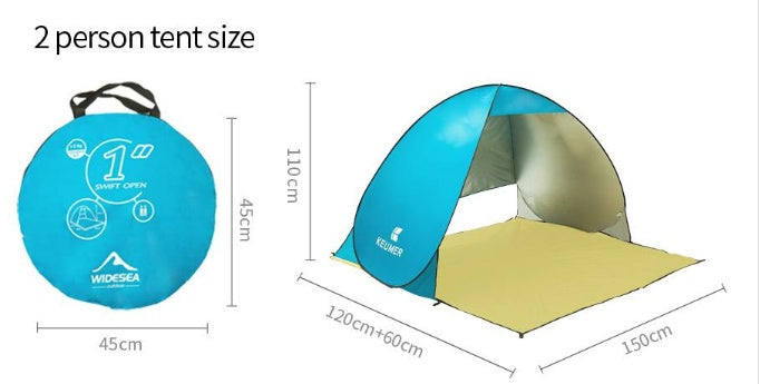 Beach tent UV protection sunshade double automatic tent camping tent - EDC Italia