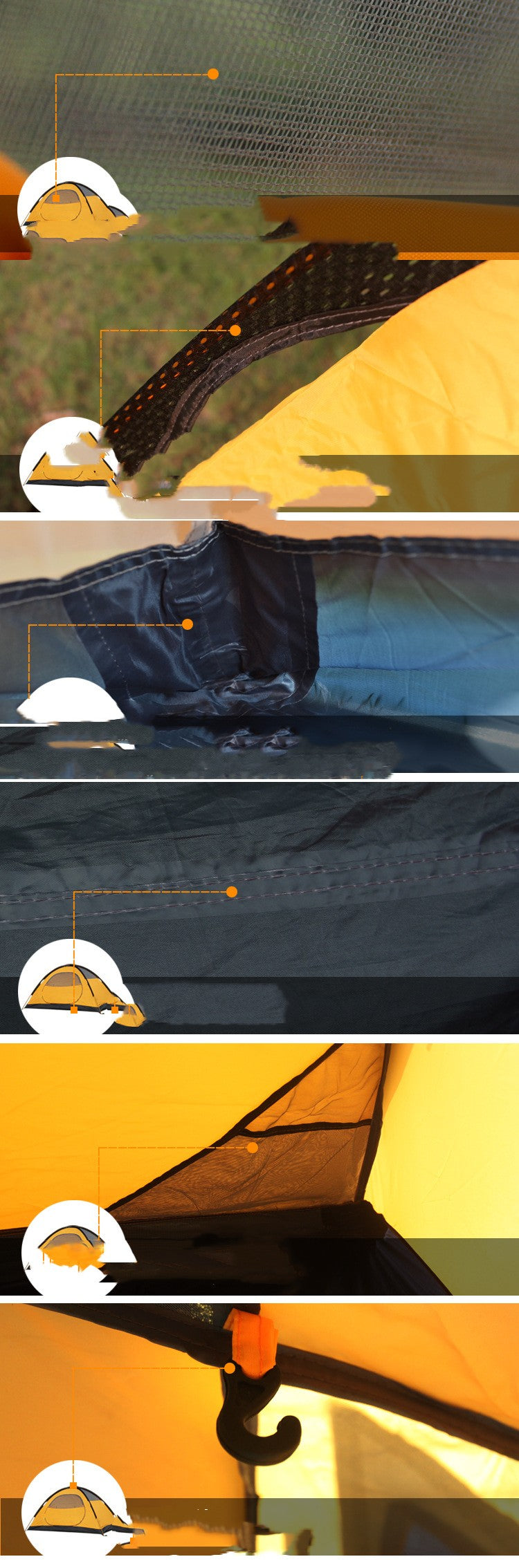 Four Seasons Rainproof Double-layer Snow Skirt Professional Tent - EDC Italia