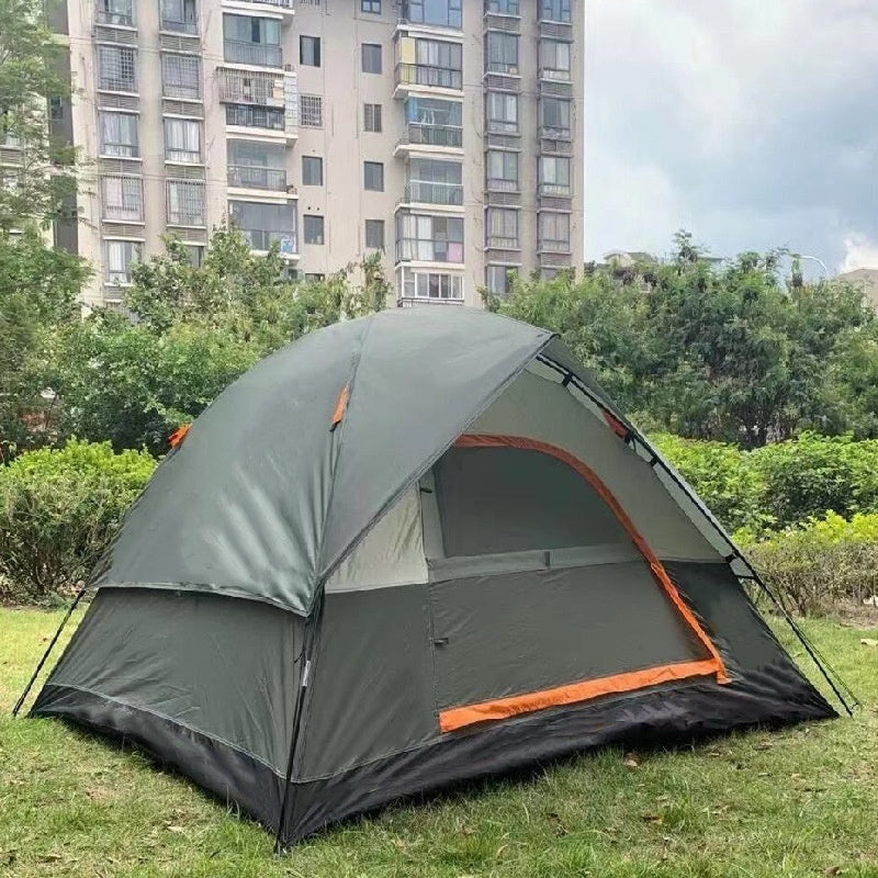 Outdoor Supplies Rain-proof Camping Tent Hand-mounted Double-layer Family Travel Camping Waterproof - EDC Italia