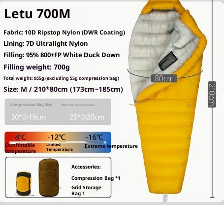 Outdoor Camping Ultra Light Down Sleeping Bag - EDC Italia