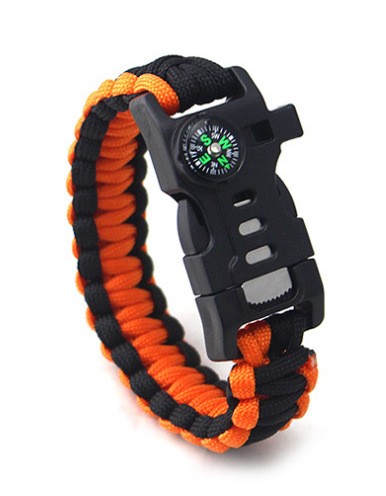 Outdoor Travel Equipment European And American Hot Sale Bracelet Round Handmade Parachute Cord Woven Survival Supplies Bracelet