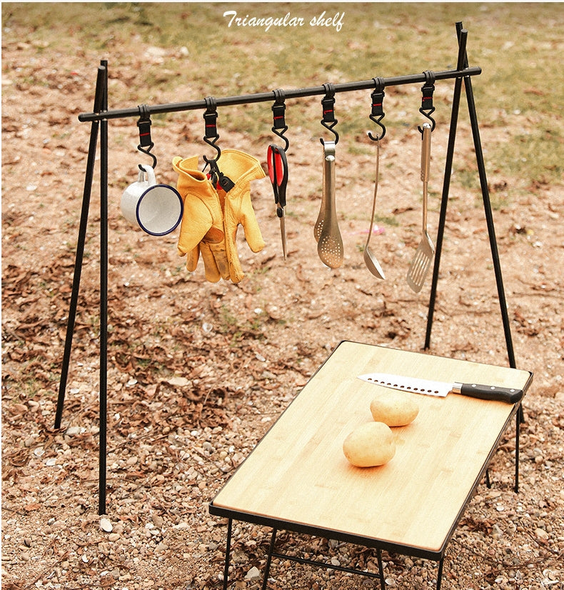 Outdoor Camping Aluminum Alloy Large Foldable Portable Clothes Drying Rack For Camping Travel Triangle - EDC Italia