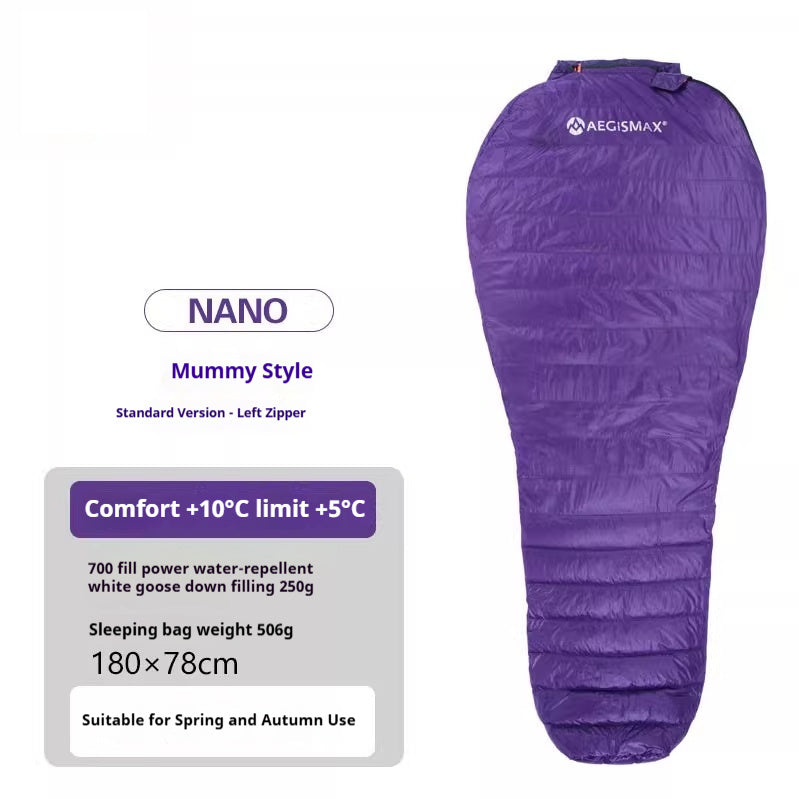 Ultralight Outdoor Camping Mummy Down Sleeping Bag - EDC Italia
