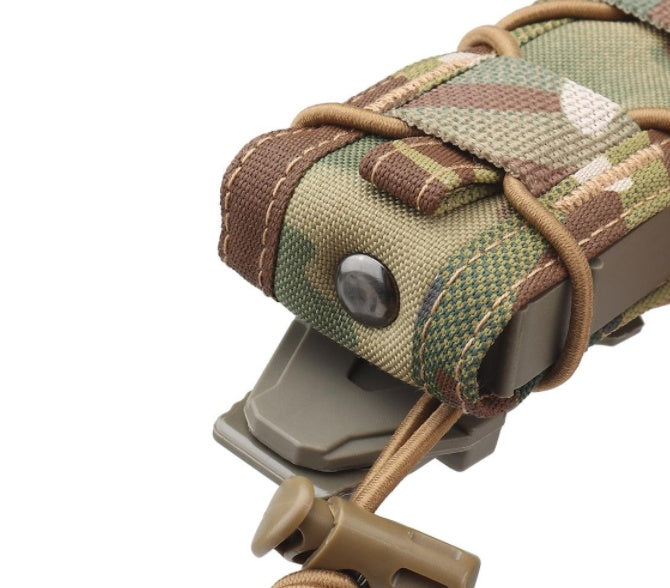 Real CS Tactical 9MM Elastic Functional Outdoor MOLLE Torch Tool Storage Waist Bag