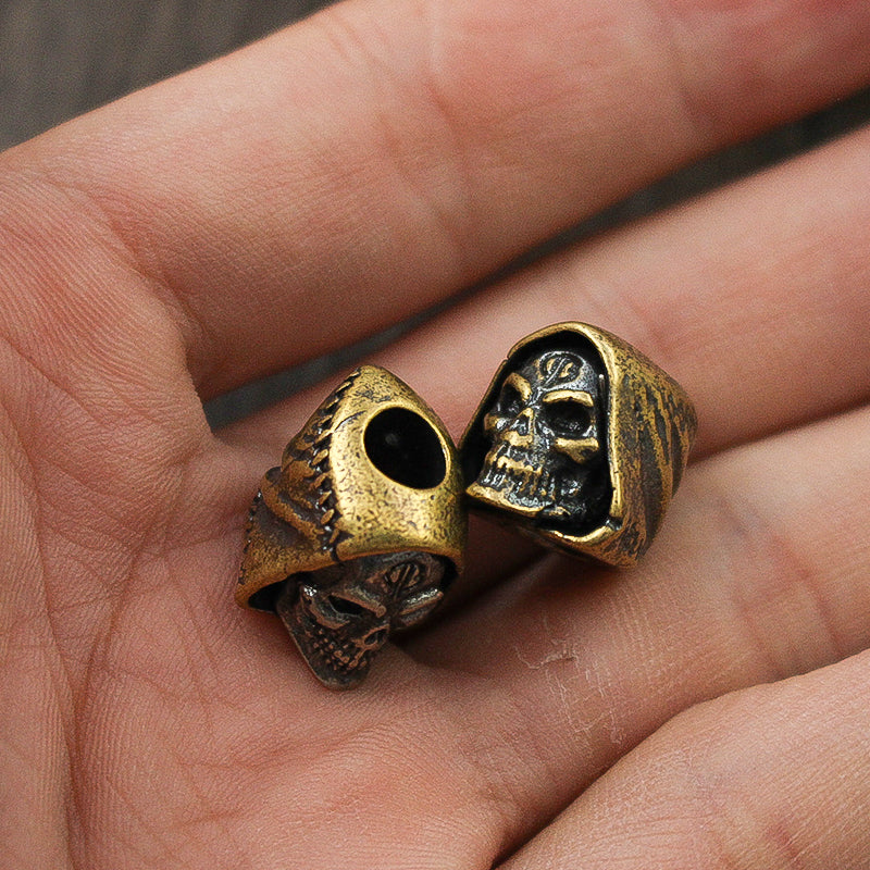 Wearing A Hat Skull Knife Falling Car Key Pendant Edc Pure Copper