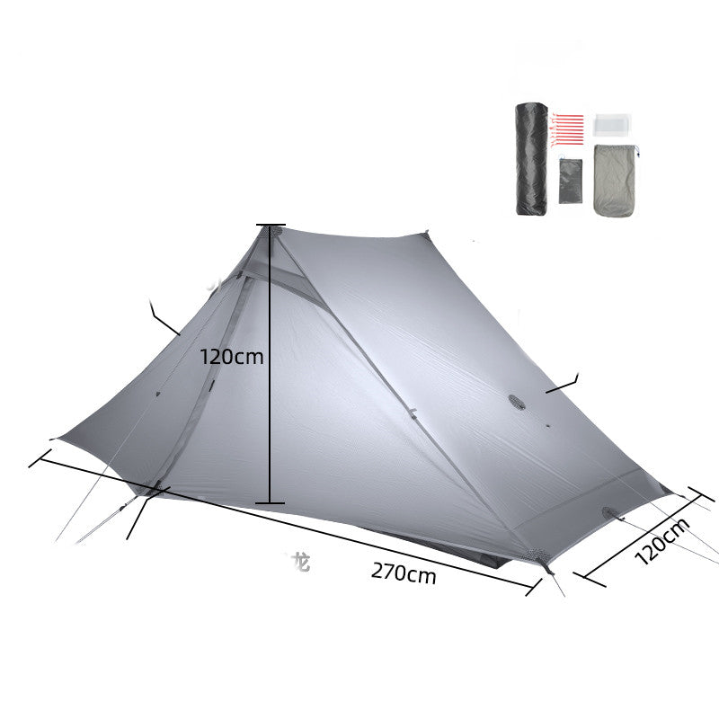 Outdoor Hiking Professional Poleless Tent Ultra-light 20D Double-sided Silicon Coated - EDC Italia