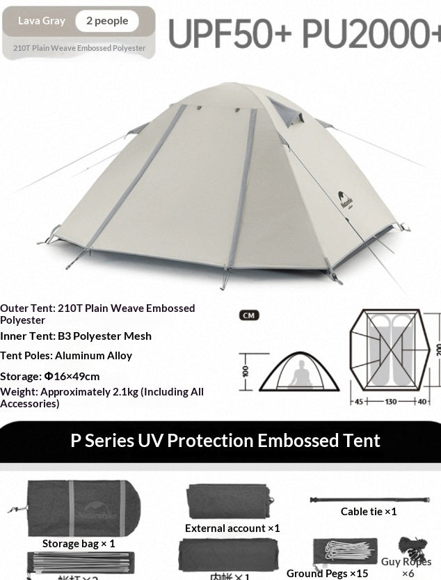 Single And Double Hiking Tent Ultra-light Outdoor Camping - EDC Italia