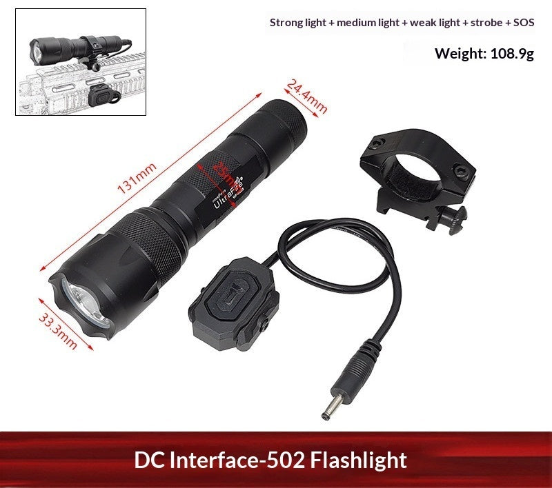 Aluminum Alloy Tactical Flashlight With Zoom And High-intensity Light