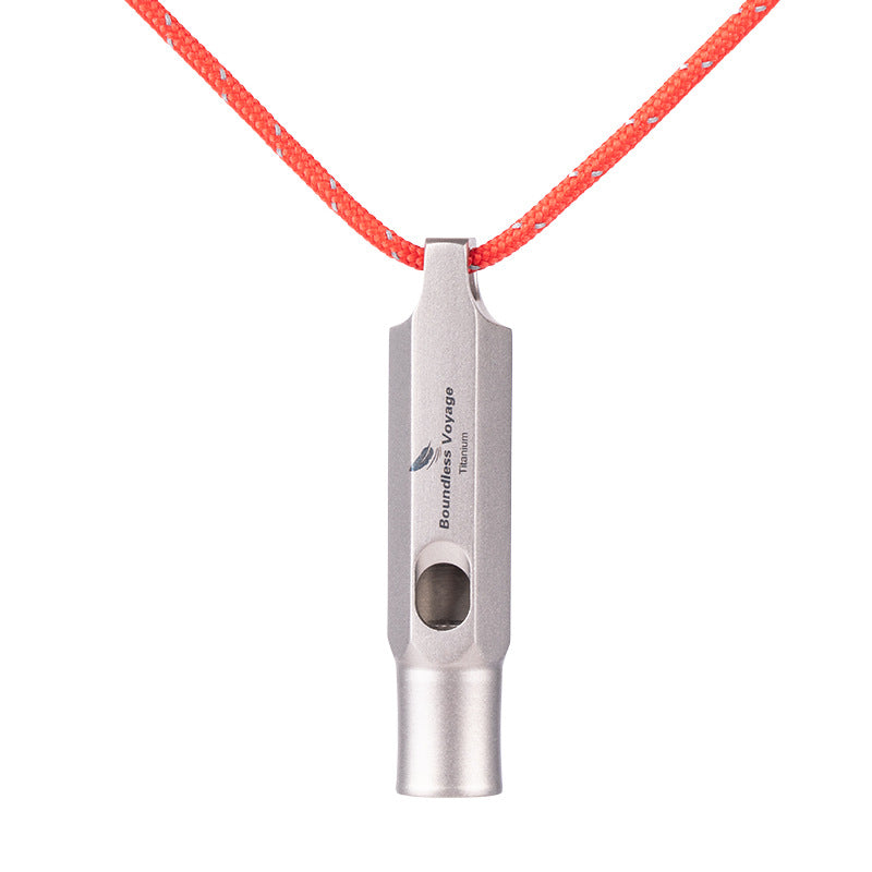 Pure Titanium Outdoor Survival Whistle Portable Ultra-light Sound Transmission