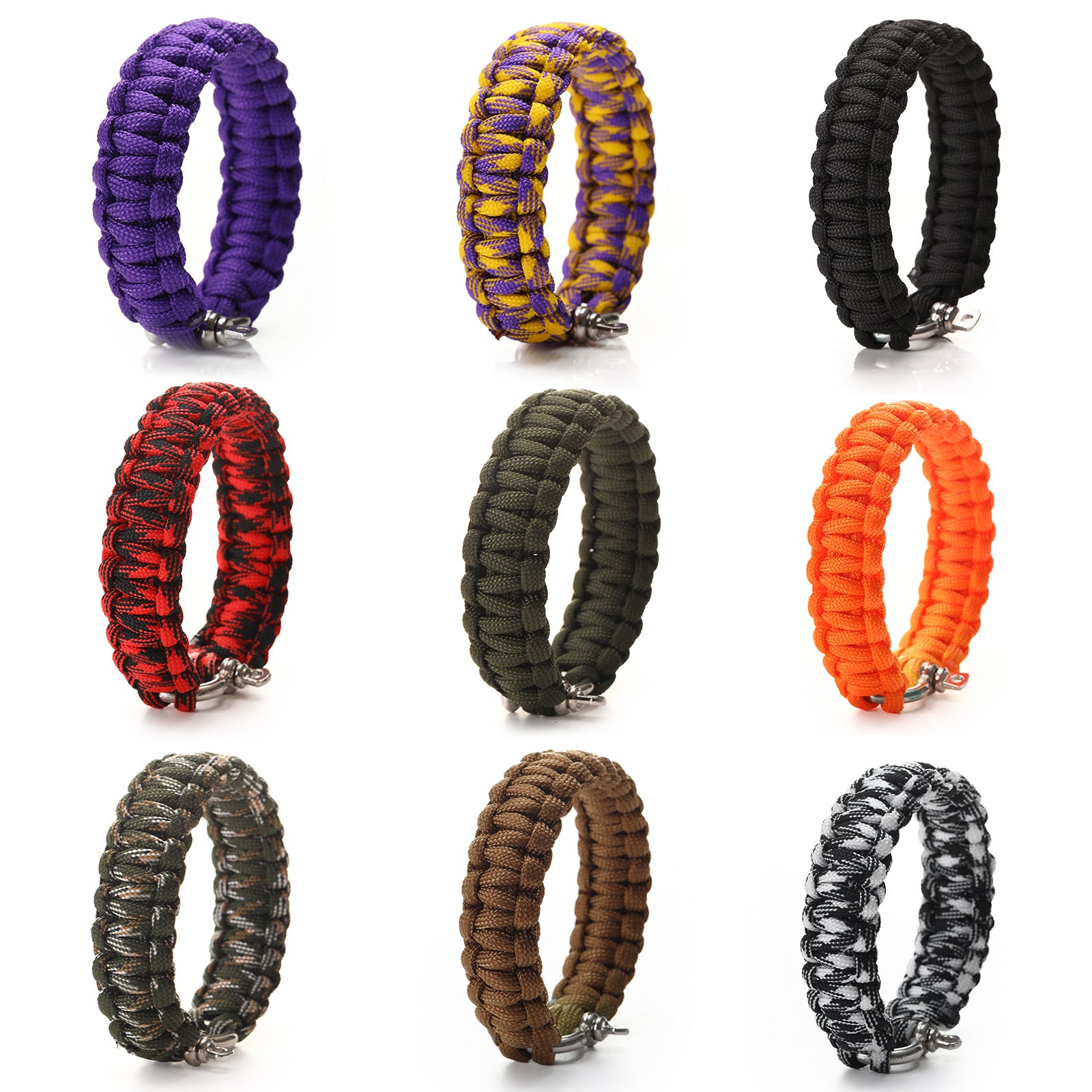 Outdoor O-buckle Paracord Bracelet Seven-core Umbrella Rope Woven Survival Bracelet
