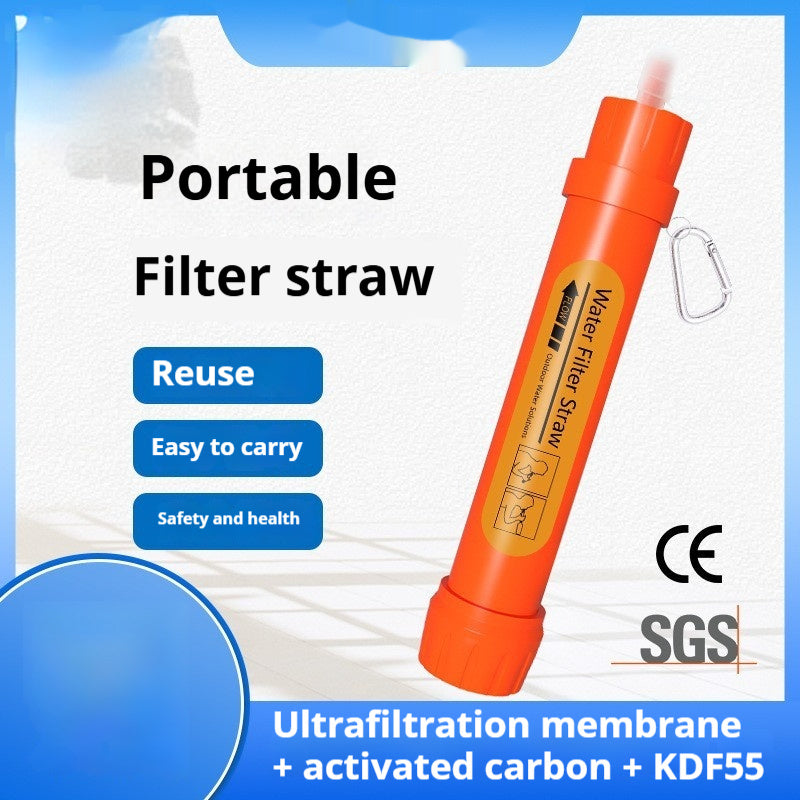 Outdoor Survival Water Purification Straw Portable Filter