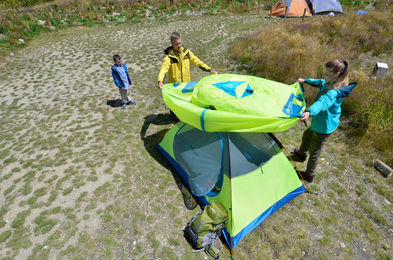 Tent Double Double Aluminum Pole Camping Outdoor Camping - EDC Italia