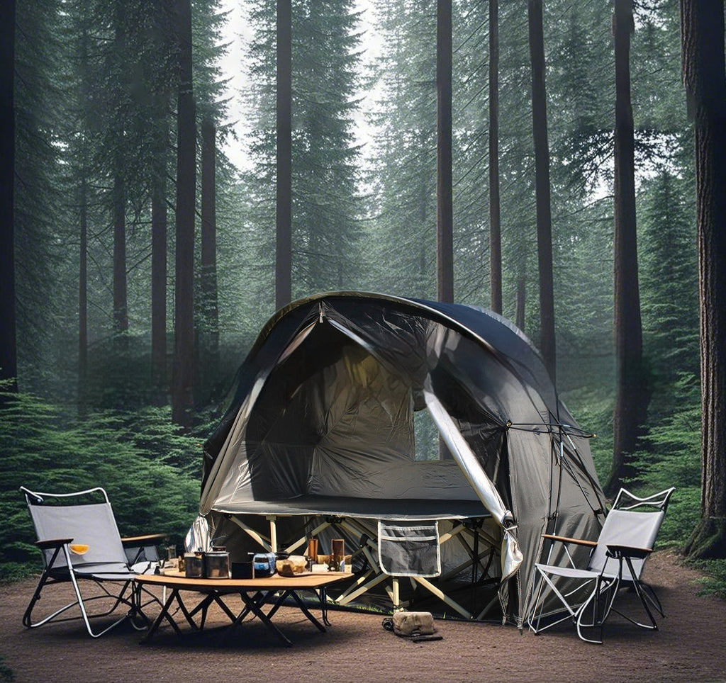 Two-in-one Off-ground Camp Bed Single Soldiers Can Use Meditation Practice Tent Alone - EDC Italia