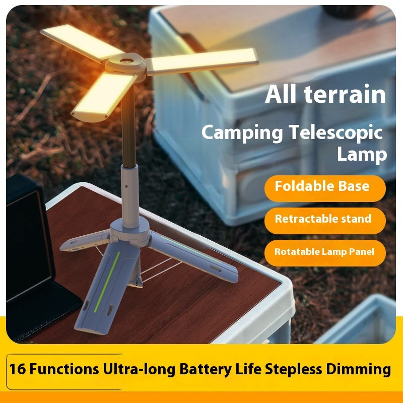 Multifunctional Rechargeable Three-leaf Bracket Camping Lantern - EDC Italia