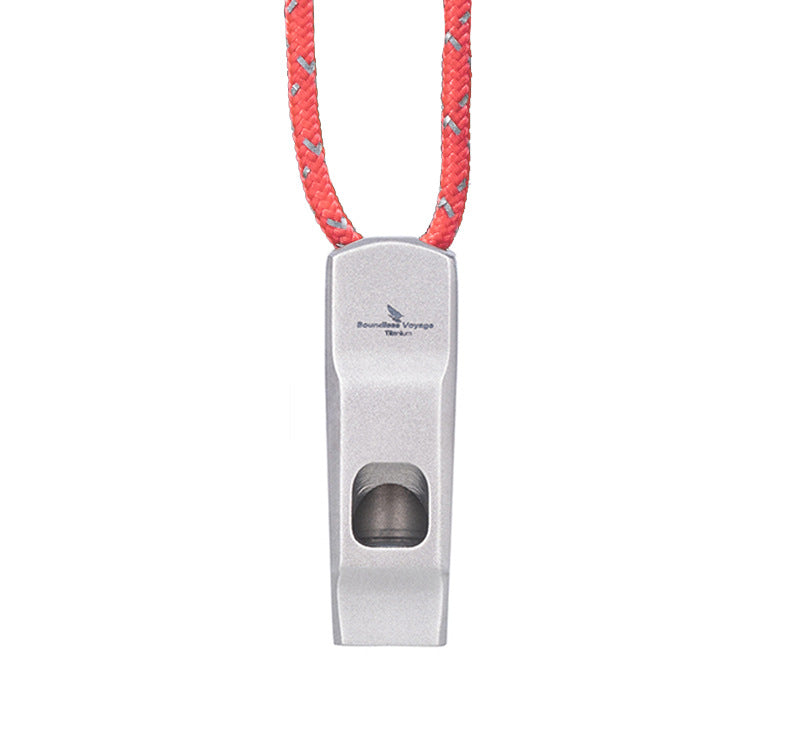 Pure Titanium Outdoor Survival Whistle Portable Ultra-light Sound Transmission