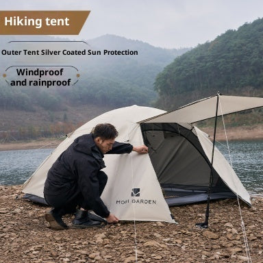 Outdoor Equipment Rain-proof Thickened Camping Three-point Tent Windproof Sunscreen Portable Folding Tent - EDC Italia