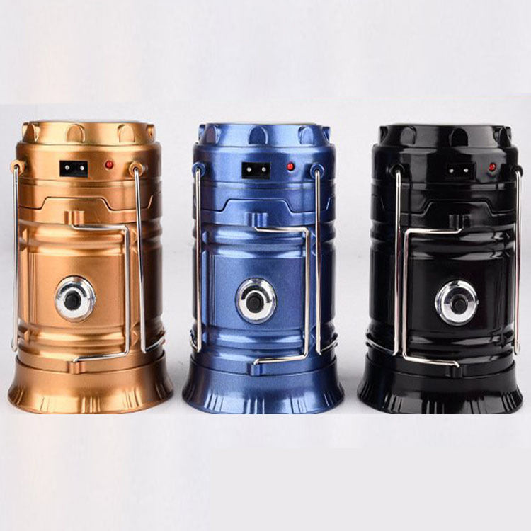 new solar charging type multifunctional telescopic camping lantern lantern outdoor camping tent lamp - EDC Italia