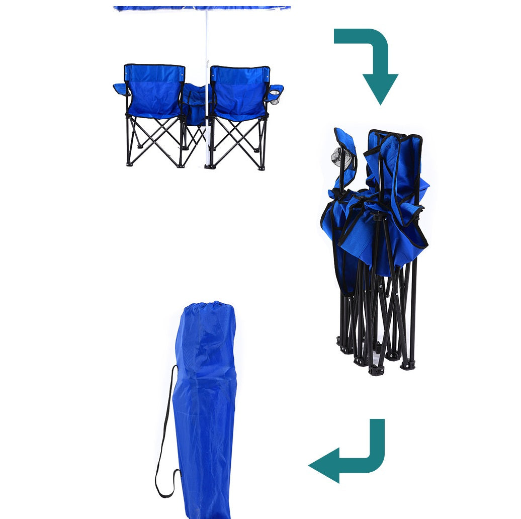 Outdoor Double Portable Camping Folding Chair - EDC Italia