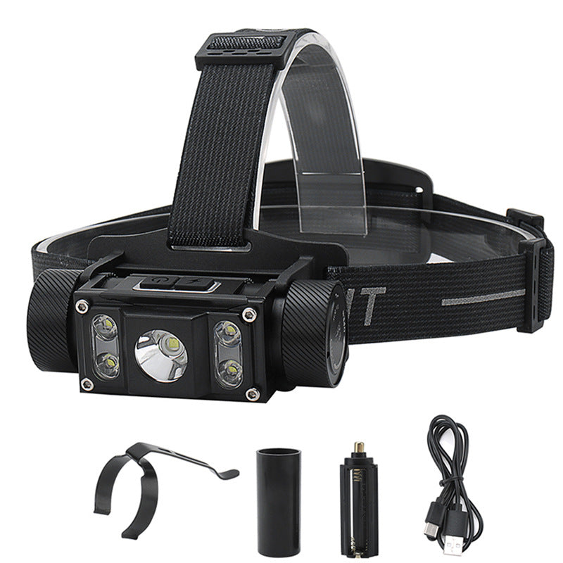 Household Simple Multifunctional Rechargeable Flashlight Headlight