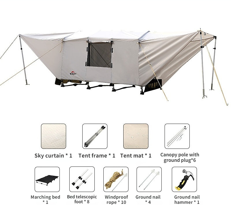 Outdoor Camping Off-site Two-person Tunnel Folding Tent - EDC Italia