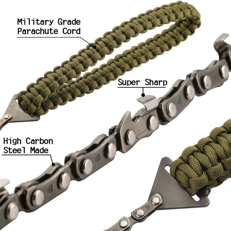 Braided Umbrella Rope Camping Survival Pocket Saw - EDC Italia