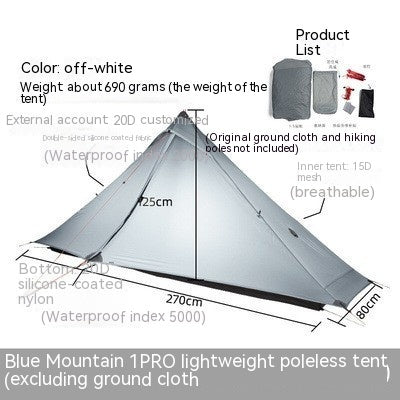 Rain-proof Single Rodless Camping Tent - EDC Italia