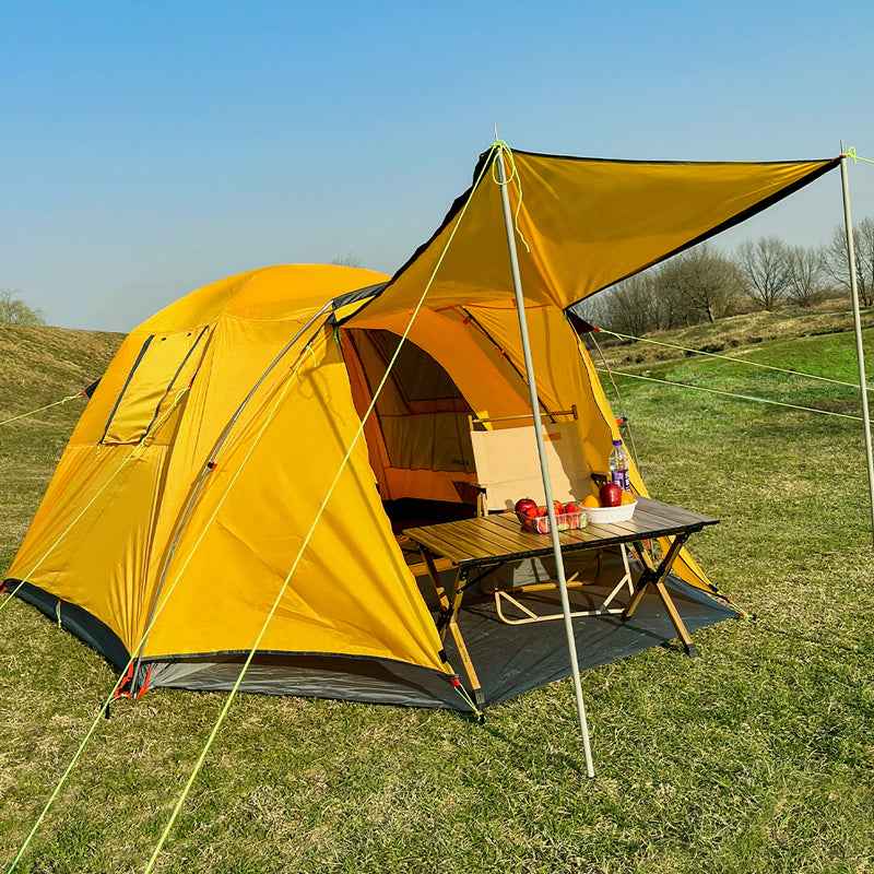 Four Person Outdoor Camping Space Folding And Thickening Tent Rain And Sun Proof Outdoor - EDC Italia