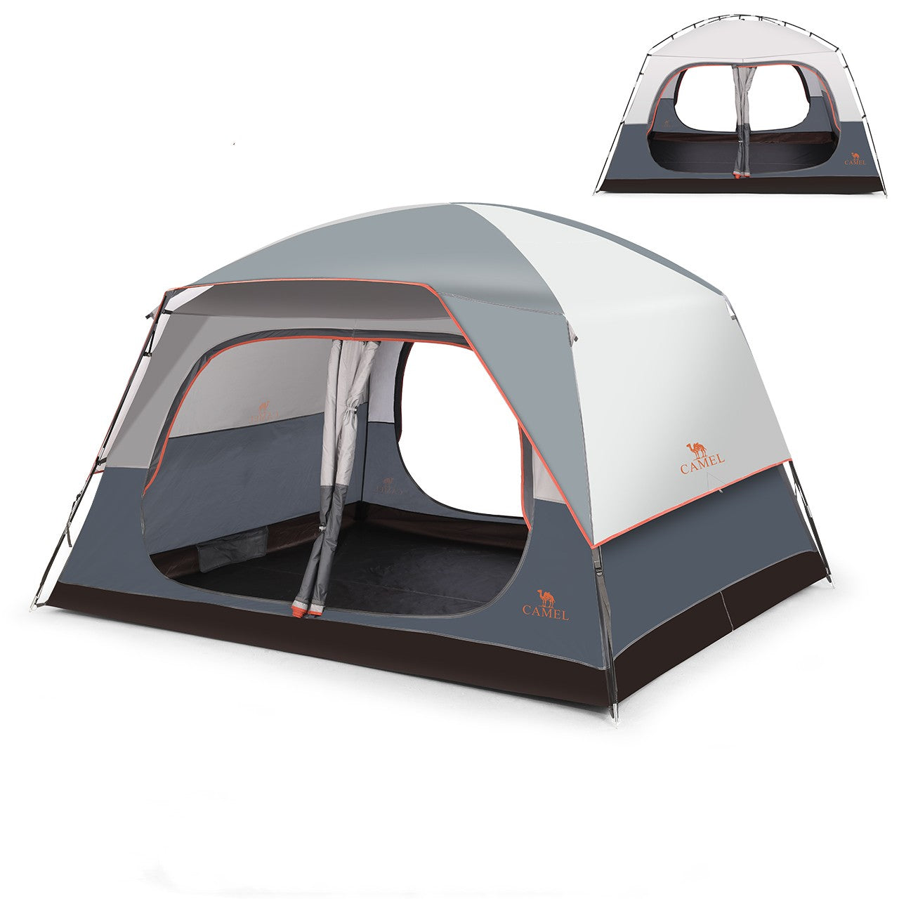 Outdoor Tent Quick Build Glass Pole Waterproof Shading Large Space Rain Camping Travel Tent - EDC Italia