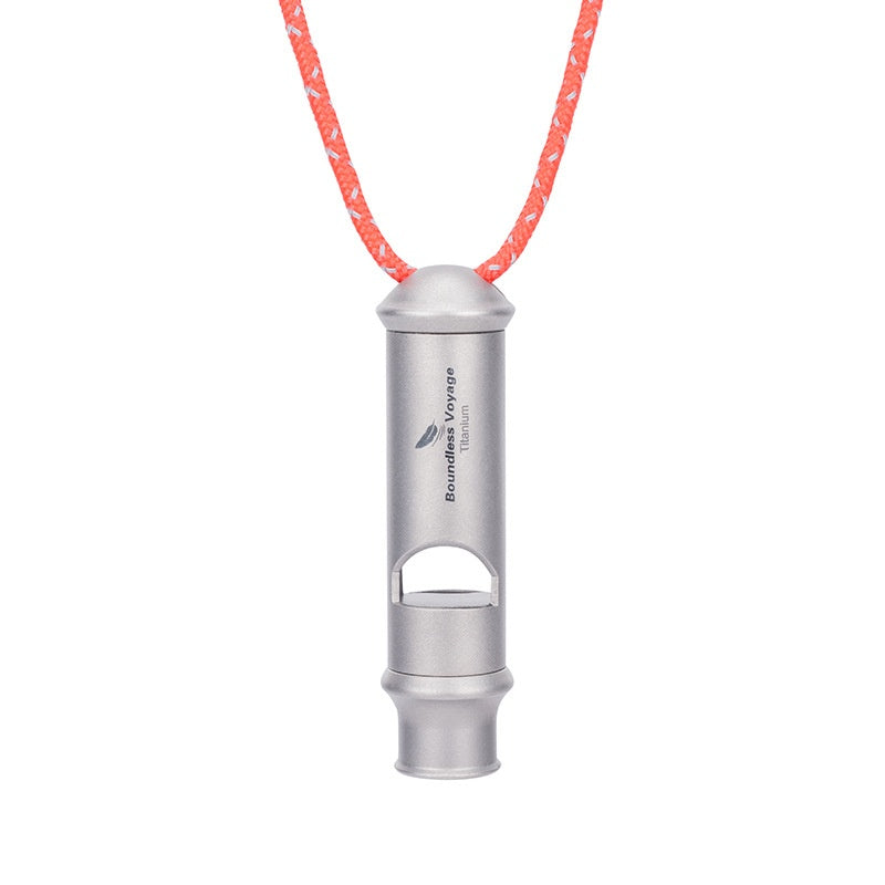 Pure Titanium Outdoor Survival Whistle Portable Ultra-light Sound Transmission