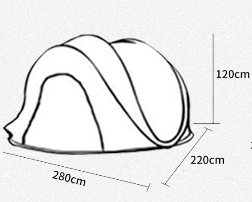 Outdoor Automatic Tent Quickly Opens And Throws Tent Outdoor Supplies For 3-4 People Camping - EDC Italia