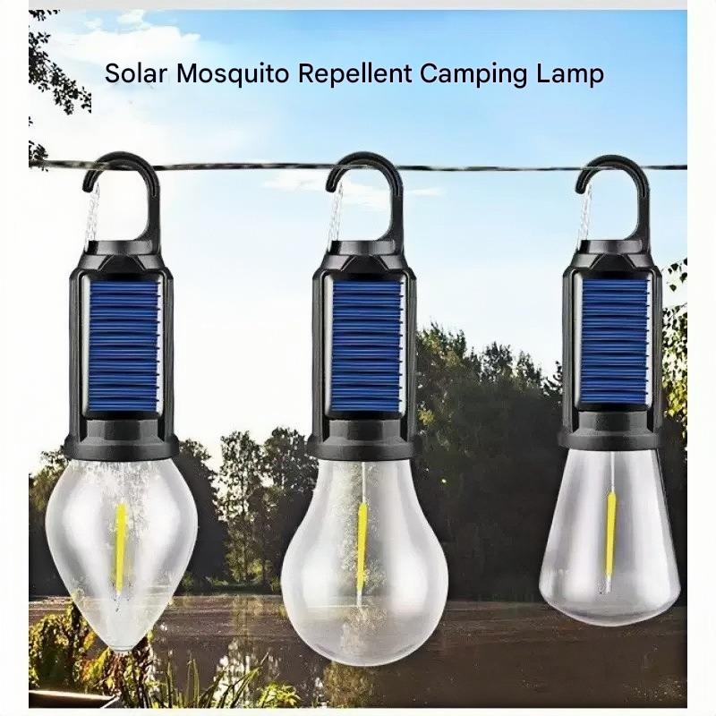 LED Solar Light Camping Emergency Light Bulb Tungsten Filament Light Rechargeable Mosquito Repellent Light Portable Outdoor Lighting Camping - EDC Italia