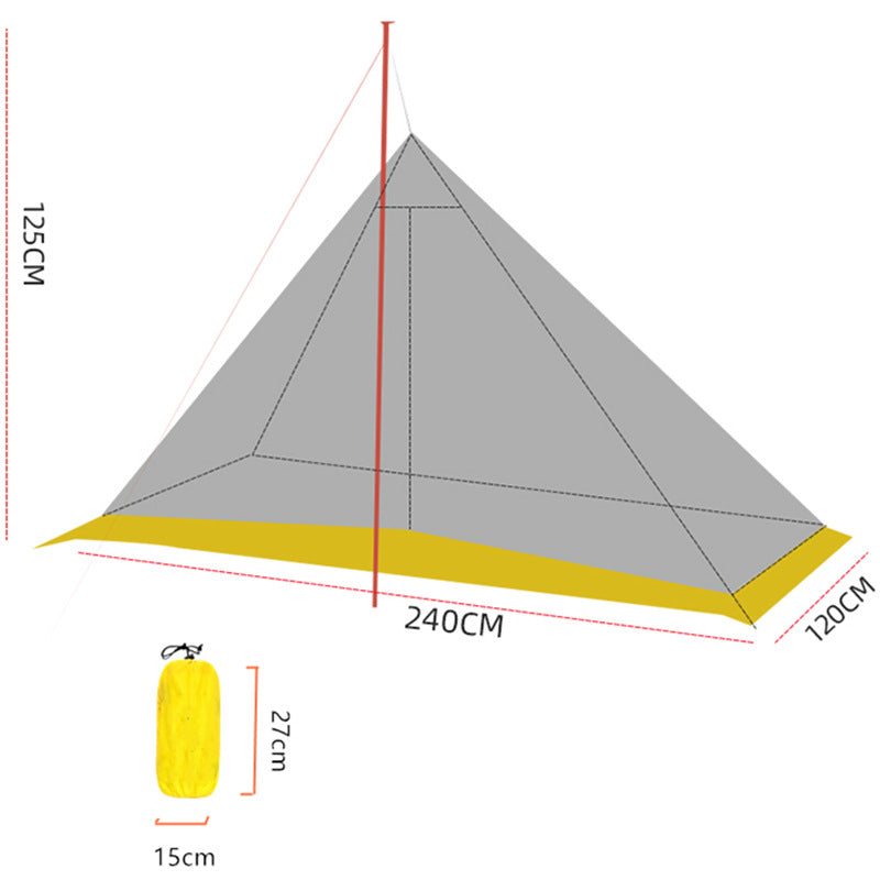 Nylon Tent Double Net Yarn Breathable Without Rod Inner - EDC Italia