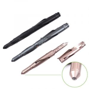 Tungsten Steel Tactical Defense Pen With LED Flashlight