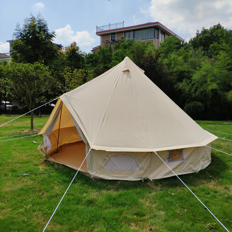 Outdoor Canvas Camping Tent Oxford Cloth Against Heavy Rain To Keep Warm - EDC Italia