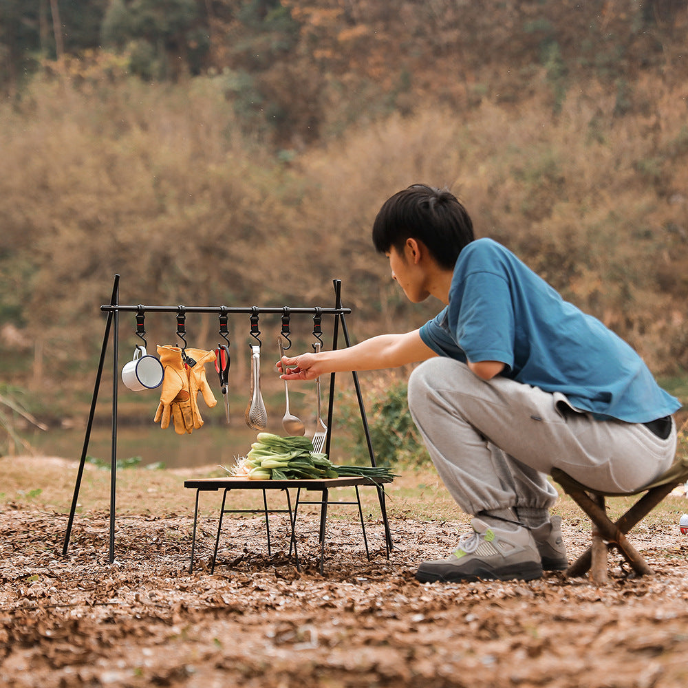 Outdoor Camping Aluminum Alloy Large Foldable Portable Clothes Drying Rack For Camping Travel Triangle - EDC Italia