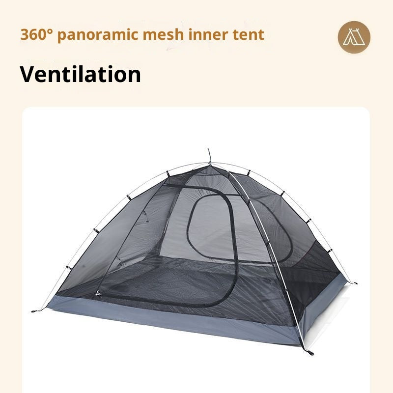 Outdoor Equipment Rain-proof Thickened Camping Three-point Tent Windproof Sunscreen Portable Folding Tent - EDC Italia