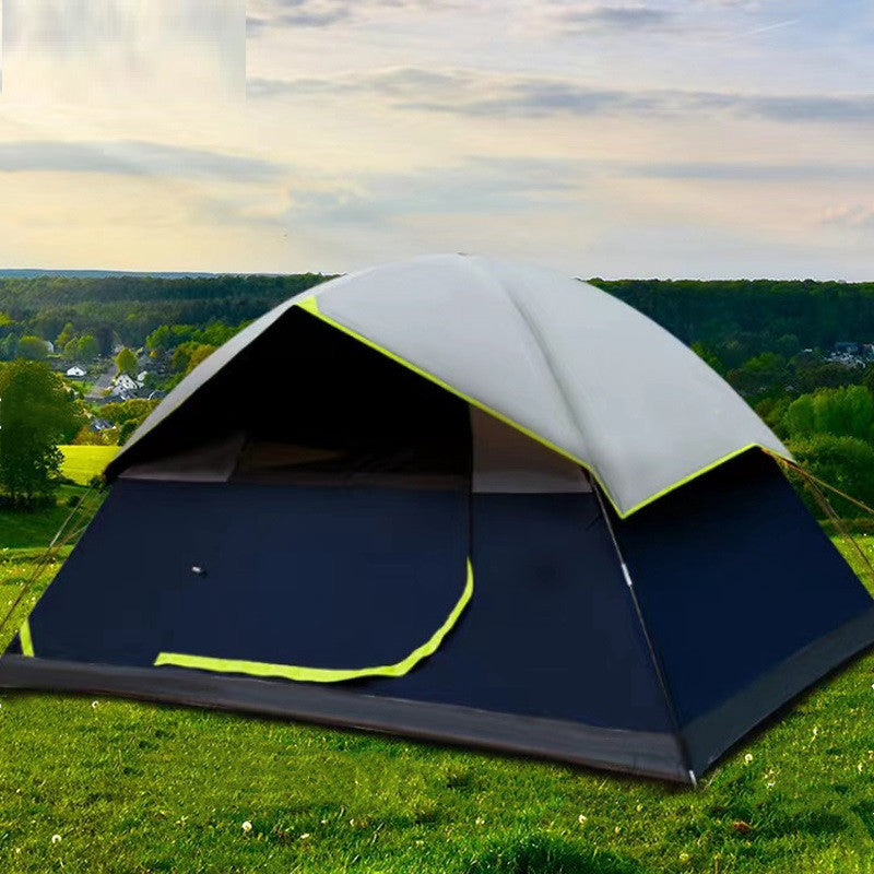 4 Person Black Coated Darkroom Tent For Camping Family Backpacking Tents - EDC Italia