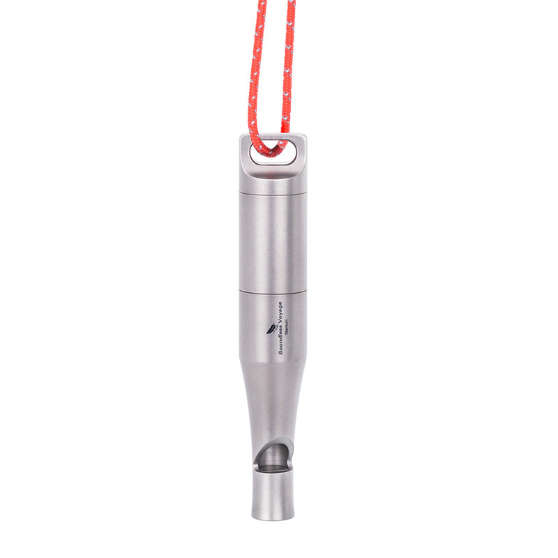 Pure Titanium Outdoor Survival Whistle Portable Ultra-light Sound Transmission