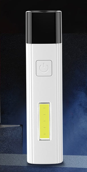 Mini COB Flashlight Rechargeable Outdoor Small Flashlight Walking Portable Household Flashlight