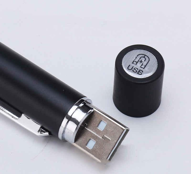 Led Stainless Steel Rechargeable Flashlight