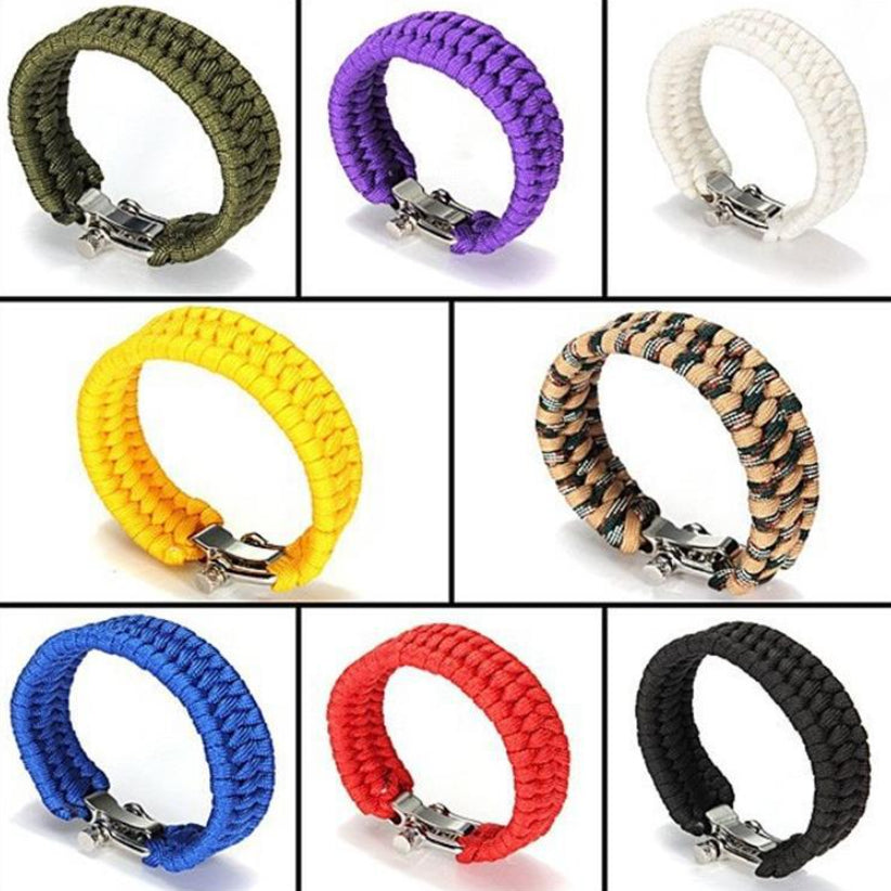 Knitted U-shaped Buckle-adjustable Survival Bracelet