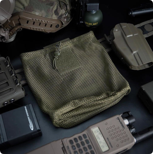 Tactical Folding Mesh Storage Bag Outdoor Adjustable